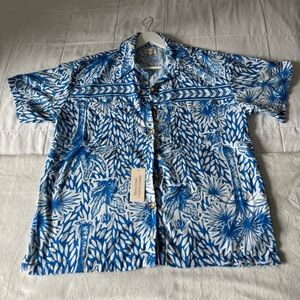 Mercedes Campuzano Blue Shirt